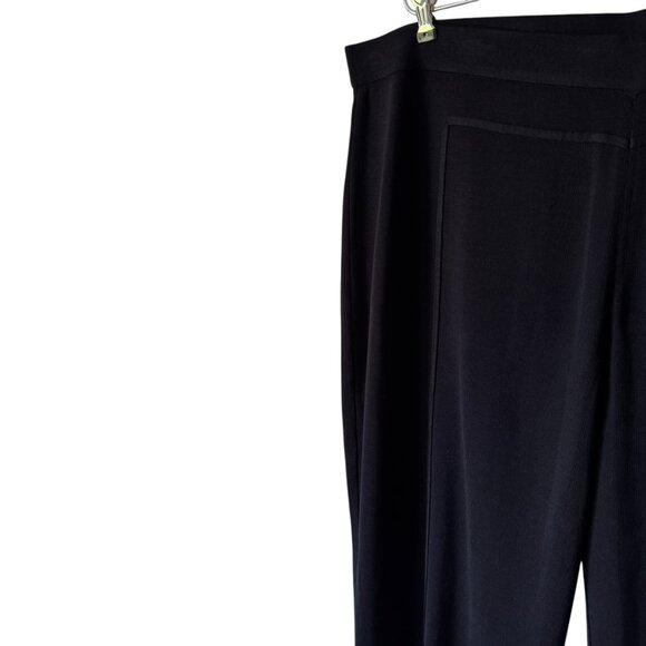Misook Knit Pull On Straight Leg Knit Pant 3X Stretch Flat Front Seam Detail - Picture 7 of 16